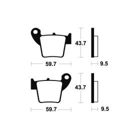 Plaquettes de frein Bendix MO277 Métal fritté