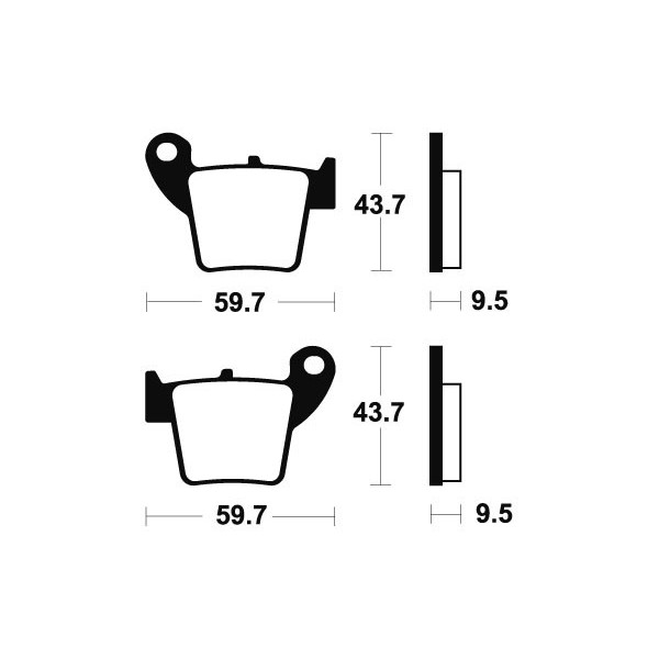 Plaquettes de frein Bendix MO277 Métal fritté  