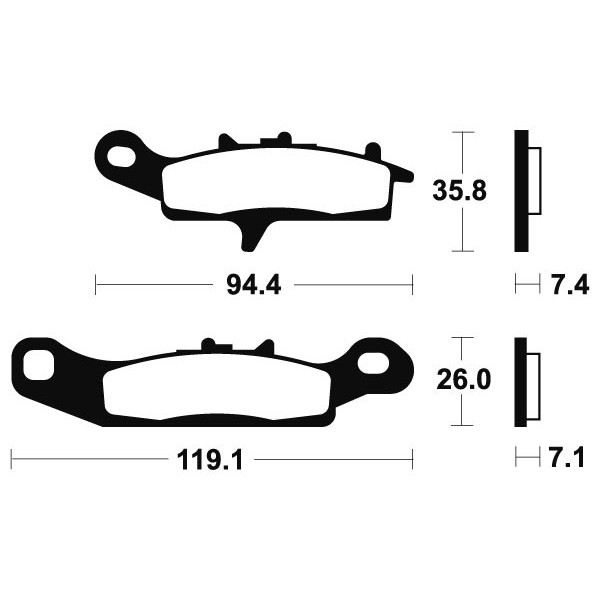 Plaquettes de frein Bendix MO298 Métal fritté  