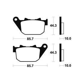 Plaquettes de frein Bendix MR308 Métal fritté.