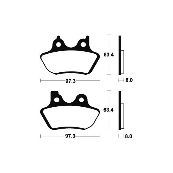 Plaquettes de frein Bendix MF326 Métal fritté