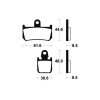 Plaquettes de frein Bendix  MCR339 Métal Fritté Carbone