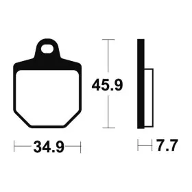 Plaquettes de frein TECNIUM Racing métal fritté carbone - MCR343