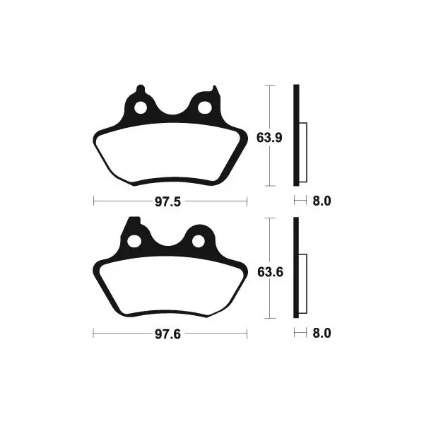 Plaquettes de frein TECNIUM Performance métal fritté - MR346