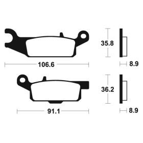 Plaquettes de frein Bendix MO351 Métal fritté