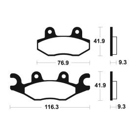 Plaquettes de frein Bendix MA378 Organique