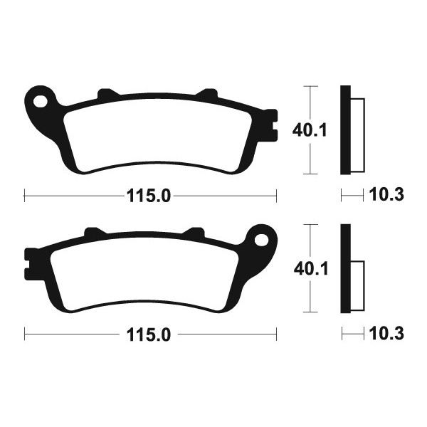 Plaquettes de frein Bendix MR380 Métal fritté.