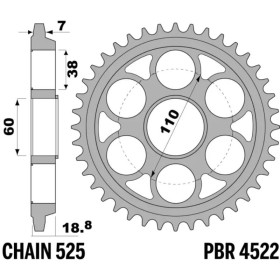 Couronne PBR acier revenu 4522 - 525