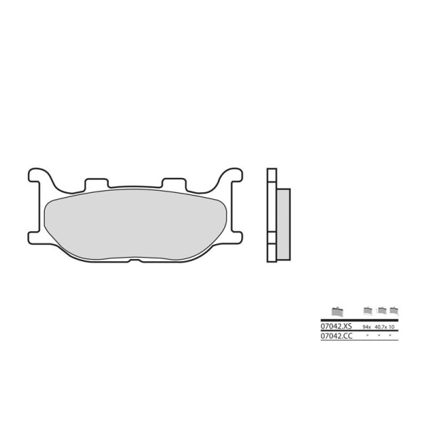 Plaquettes de frein BREMBO 07042CC carbone céramique avant