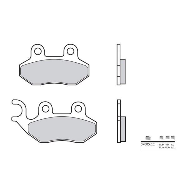 Plaquettes de frein BREMBO 07005CC carbone céramique avant