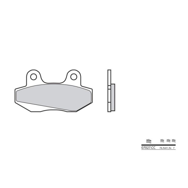 Plaquettes de frein BREMBO 07027CC carbone céramique avant