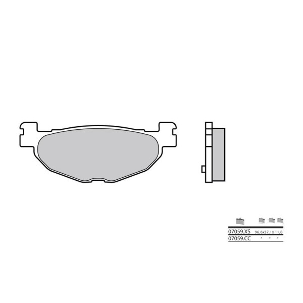 Plaquettes de frein BREMBO 07059XS metal fritté arrière