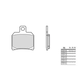 Plaquettes de frein BREMBO 07004CC carbone céramique arrière