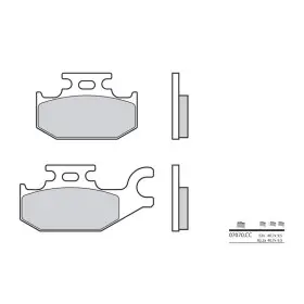 Plaquettes de frein BREMBO Scooter carbone céramique - 07070CC