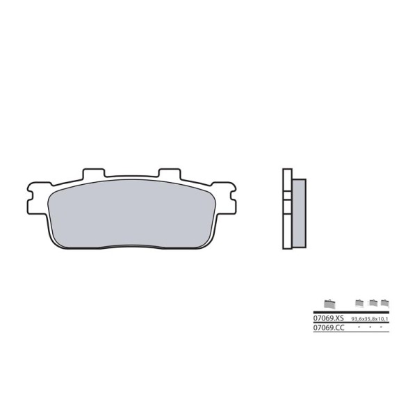 Plaquettes de frein BREMBO 07069XS metal fritté arrière