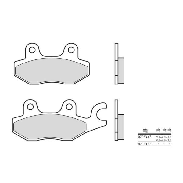 Plaquettes de frein BREMBO 07033CC carbone céramique avant/arrière