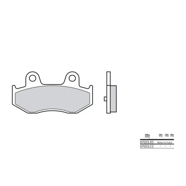 Plaquettes de frein BREMBO Scooter carbone céramique - 07055CC