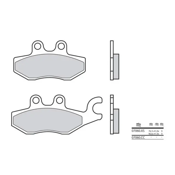 Plaquettes de frein BREMBO Scooter carbone céramique - 07060CC