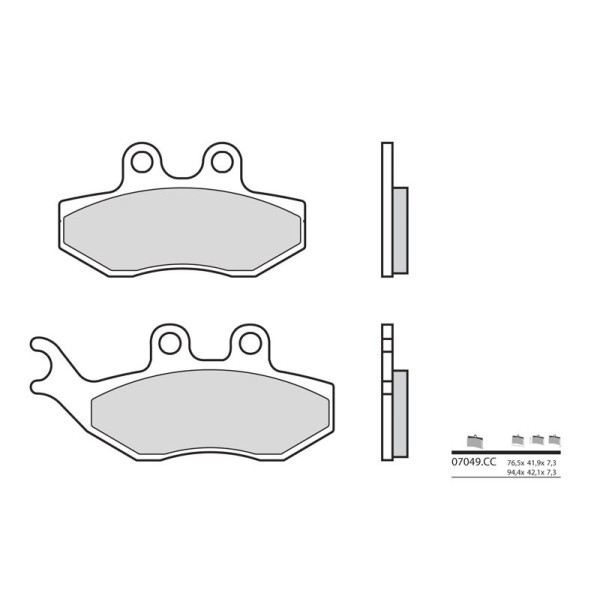 Plaquettes de frein BREMBO 07049CC carbone céramique avant