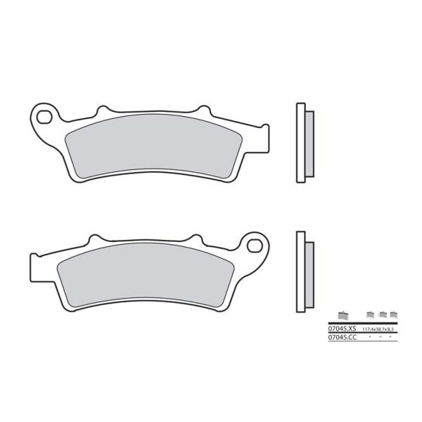 Plaquettes de frein BREMBO 07045CC carbone céramique avant