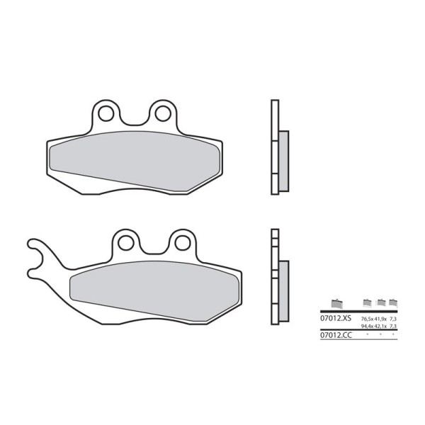 Plaquettes de frein BREMBO 07012CC carbone céramique avant