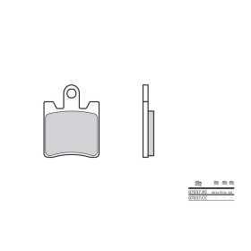 Plaquettes de frein BREMBO 07037XS metal fritté avant