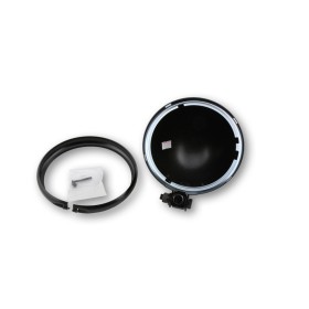 Boîtier de phare HIGHSIDER pro 5 3/4" Bates Style - fixation inférieure - noir satiné