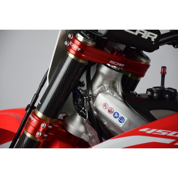 Té de fourche SCAR rouge offset standard - Honda