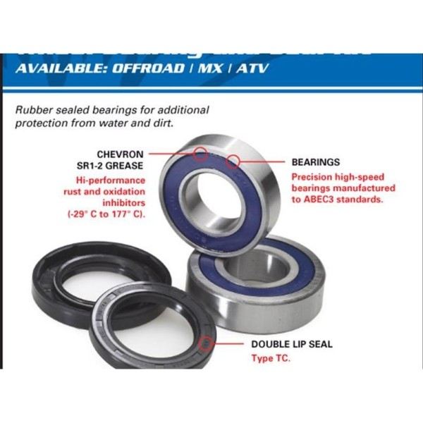 Kit roulements de roue All Balls av/ar Honda  ATC250R