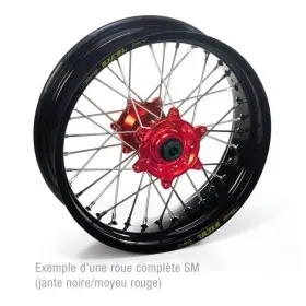 ROUE ARRIERE CR/CRF 95-10 17x4.50x36T JANTE NOIRE MOYEU ROUGE