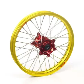 ROUE AVANT HAAN WHEELS 21X1 60X36T JANTE JAUNE / MOYEU ROUGE