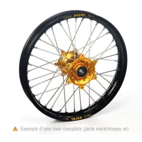 ROUE ARRIERE RM125 99-08 19x1 85x36T JANTE NOIRE MOYEU OR