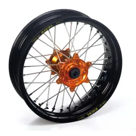 ROUE ARRIERE HAAN WHEELS 17X5 00X36T JANTE NOIRE/MOYEU ORANGE KTM SX/SX-F 125 et +