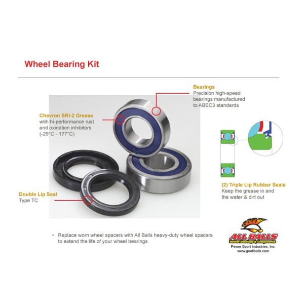 Wheel Bearing Kit All Balls 25-1632