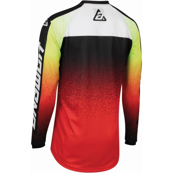Maillot ANSWER A22 Syncron Prism rouge/jaune fluo taille L