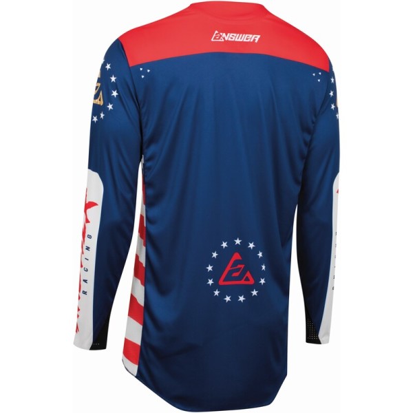 Maillot ANSWER A22 Elite Redzone bleu/rouge/blanc taille L