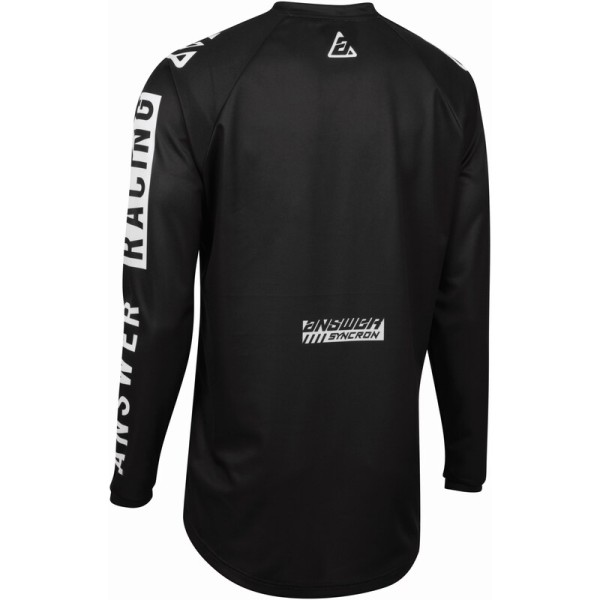 Maillot enfant ANSWER A22 Syncron Merge noir/blanc taille XL
