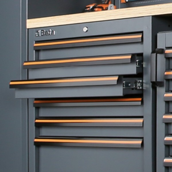 Module fixe BETA 7 tiroirs gris