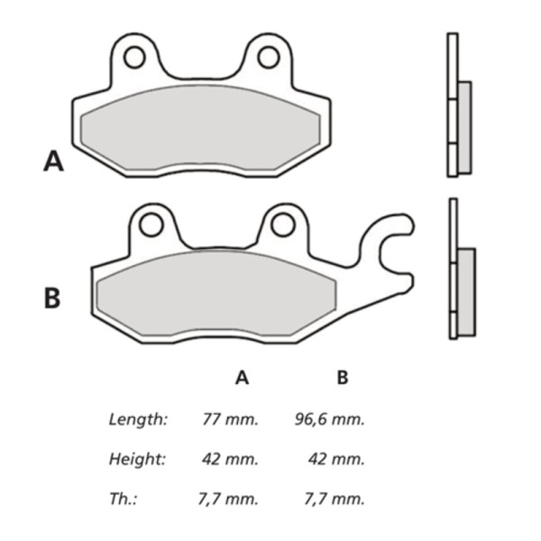 Plaquettes de frein BREMBO UPGRADE Type M088 Z04 - Racing
