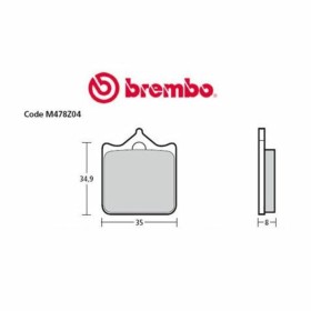 JEU DE PLAQUETTES DE FREIN BREMBO Z10 TYPE A M478 BMW S1000RR