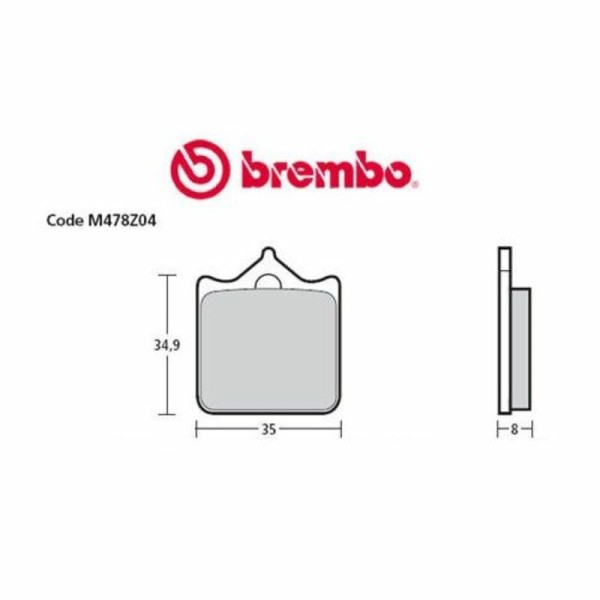 JEU DE PLAQUETTES DE FREIN BREMBO Z10 TYPE A M478 BMW S1000RR
