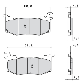 Plaquettes de frein BREMBO Racing métal fritté - M588Z04