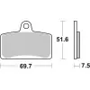 Plaquettes de frein BREMBO route métal fritté - 07GR72SA