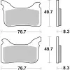 Plaquettes de frein BREMBO Off-Road métal fritté - 07GR75SX