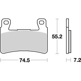 Plaquettes de frein BREMBO route métal fritté - 07HO45SA