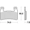 Plaquettes de frein BREMBO route métal fritté - 07HO45SA