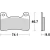 Plaquettes de frein BREMBO carbone céramique - 07HO50RC