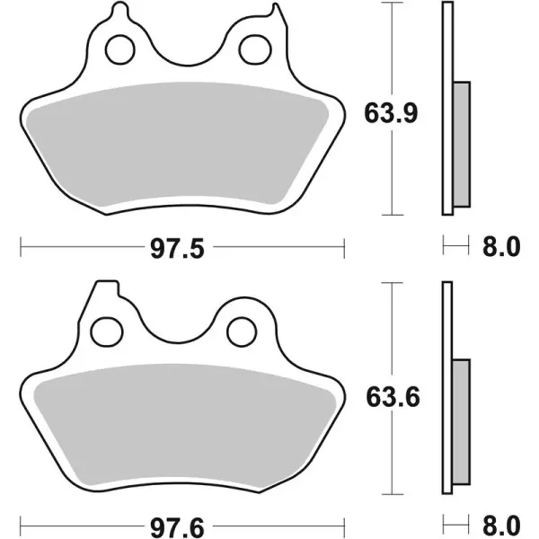 Plaquettes de frein BREMBO route métal fritté - 07HD18SP