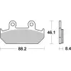 Plaquettes de frein BREMBO route métal fritté - 07HO23SA