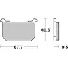 Plaquettes de frein BREMBO route carbone céramique - 07KA0608